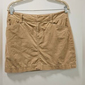 Lilly Pulitzer Tulah Sesame Tan Corduroy Mini Skirt Size 4